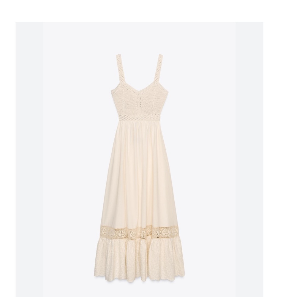 ZARA COMBINATION KNIT DRESS WITH BACK VENT DETAIL - Picture 4 of 9